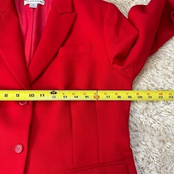 Pendleton Womens Virgin Wool Red Casual Blaze Jacket size 12 - Picture 8 of 10